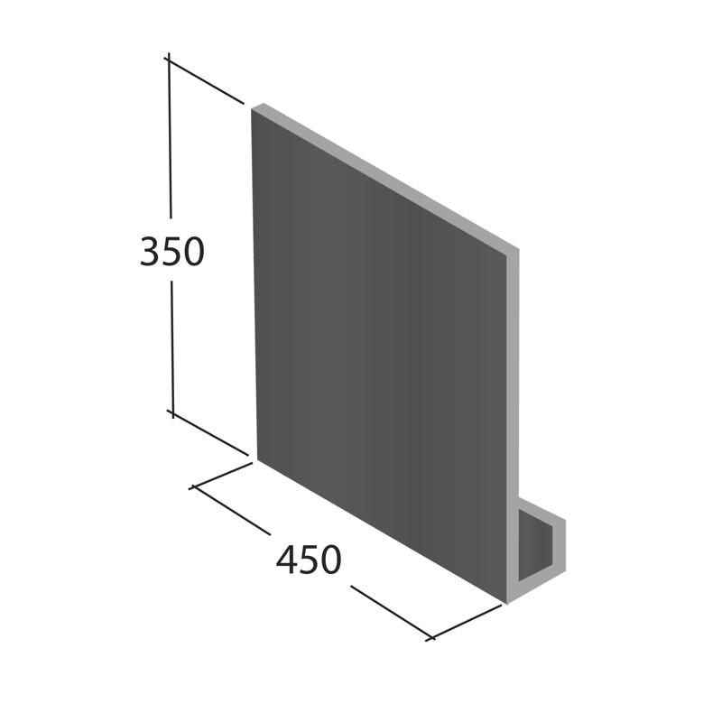 Gable box end, 350 x 450mm