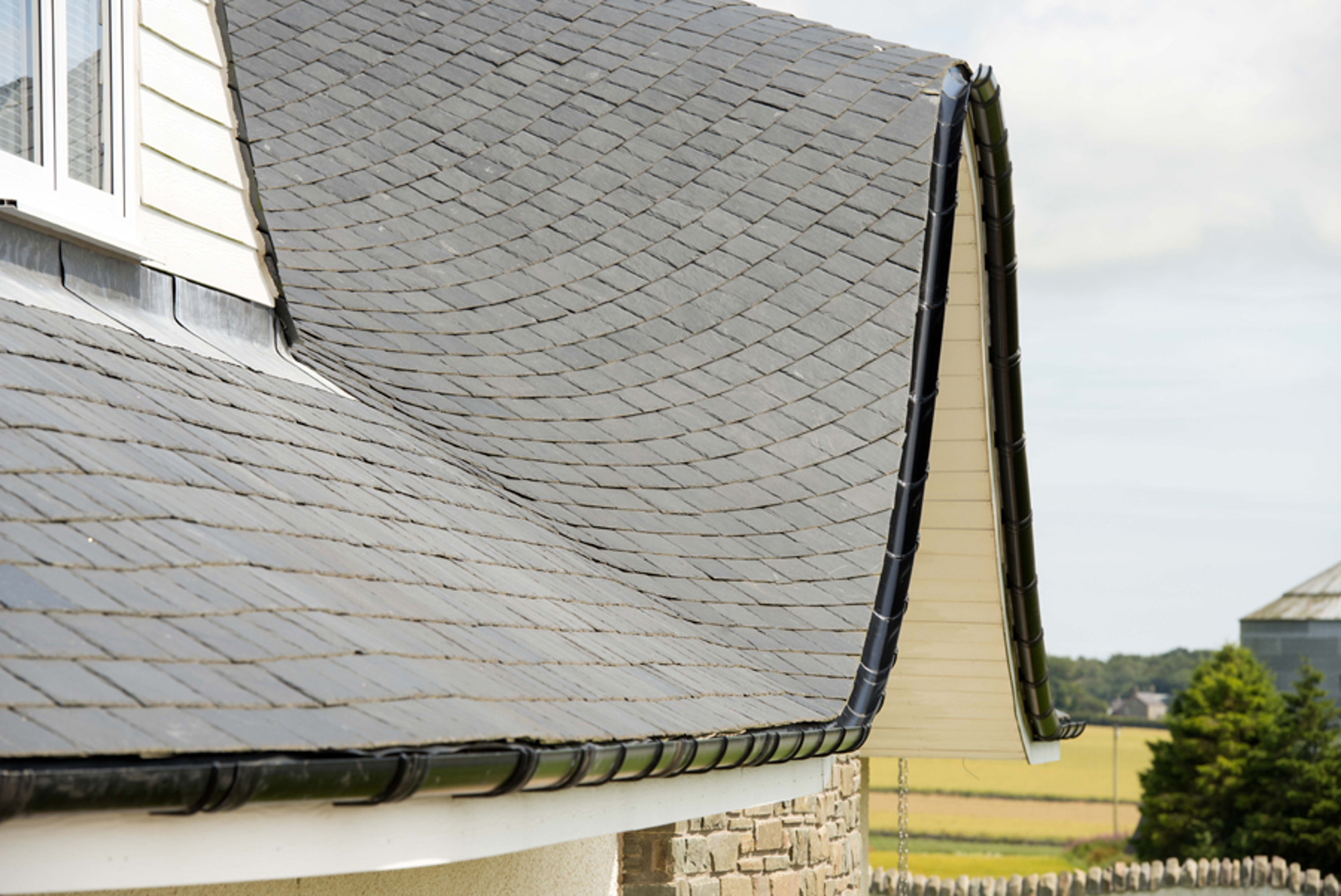 Aluminium guttering by Marley Alutec Land at End Rigg Scotland Aluminium guttering by Marley Alutec Land at End Rigg Scotland