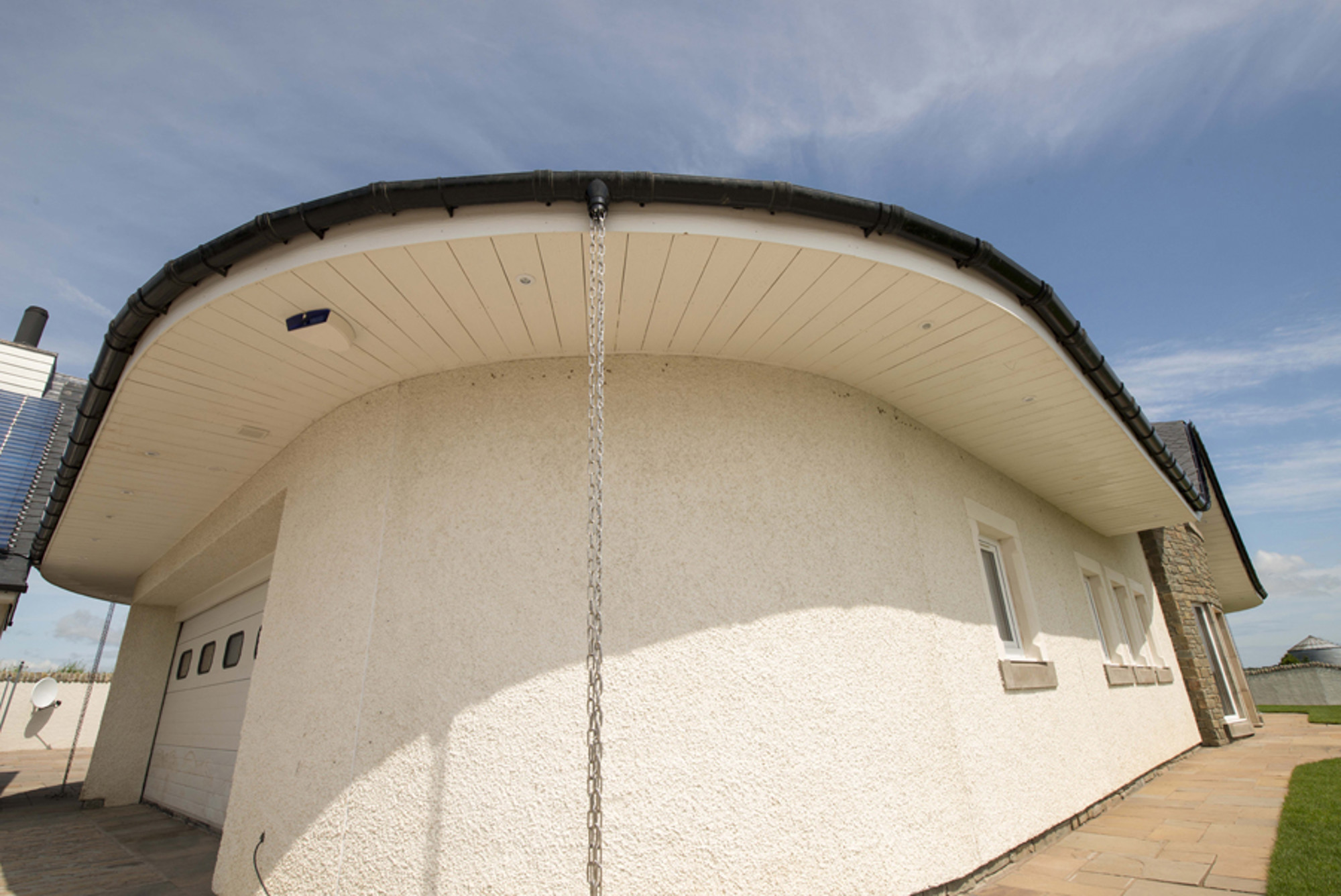 Aluminium guttering by Marley Alutec Land at End Rigg Scotland Aluminium guttering by Marley Alutec Land at End Rigg Scotland
