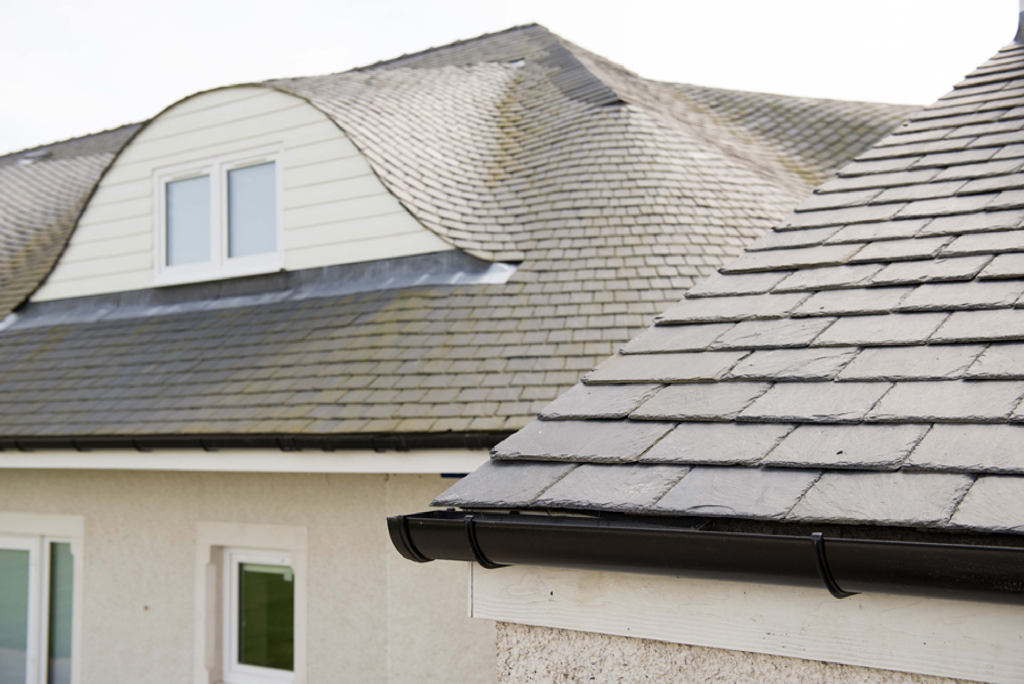 Aluminium guttering by Marley Alutec Land at End Rigg Scotland Aluminium guttering by Marley Alutec Land at End Rigg Scotland