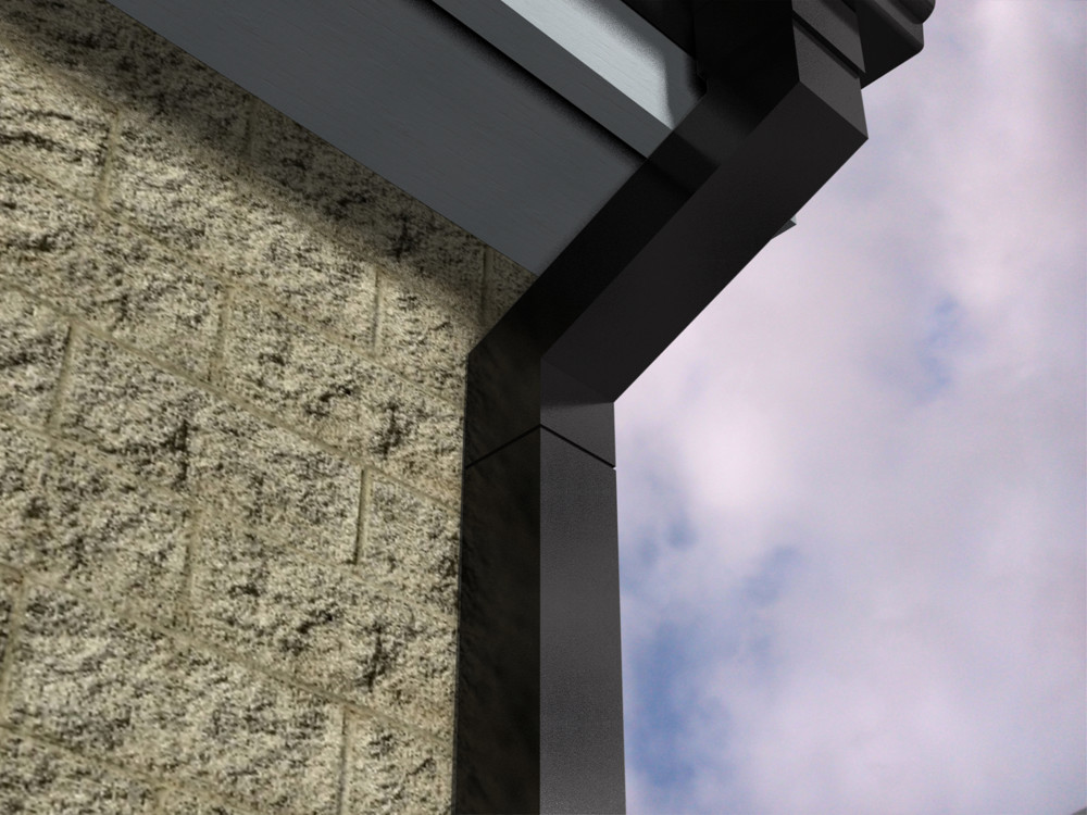 Marley Alutec vandal resistant square aluminium downpipe system