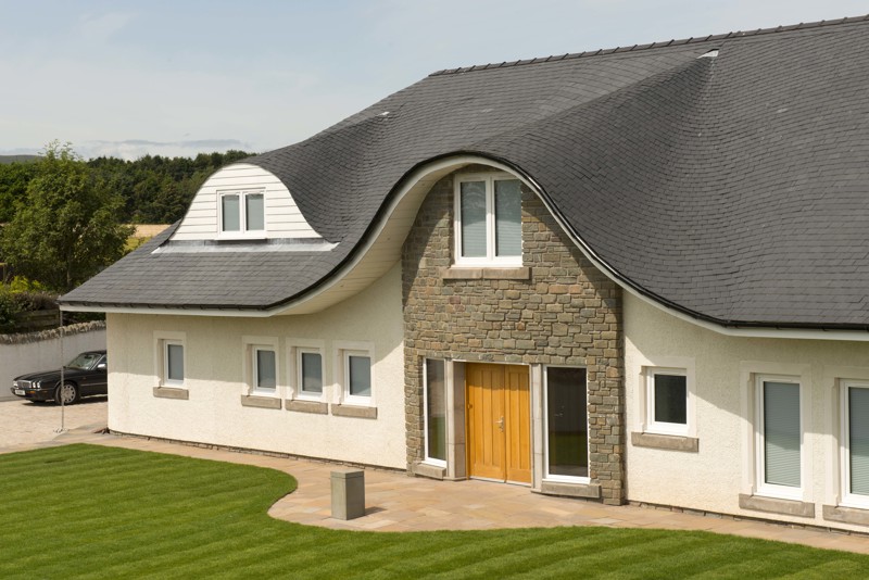 Aluminium guttering by Marley Alutec Land at End Rigg Scotland Aluminium guttering by Marley Alutec Land at End Rigg Scotland
