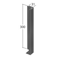 Composite aluminium fascia Corner Joint trim Type B by Marley Alutec