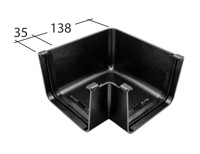Marley Alutec Evolve Box aluminium gutter angle GB532