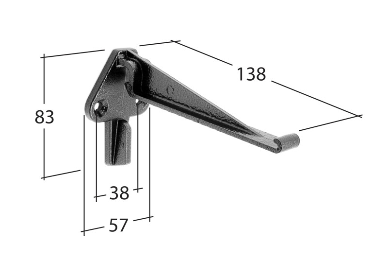 Marley Alutec Evolve Ogee aluminium gutter fascia bracket GY580 Marley Alutec Evolve Ogee aluminium gutter fascia bracket GY580