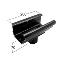 Marley Alutec Aligator Classic aluminium gutter outlet GK421 GK423 Marley Alutec Aligator Classic aluminium gutter outlet GK421 GK423