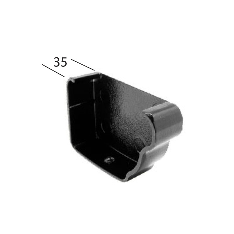 Marley Alutec Aligator Classic aluminium gutter stop end GK455 Marley Alutec Aligator Classic aluminium gutter stop end GK455