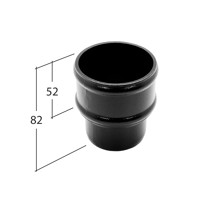 Marley Alutec Evolve circular aluminium downpipe pipe socket non eared RT220NE Marley Alutec Evolve circular aluminium downpipe pipe socket non eared RT220NE
