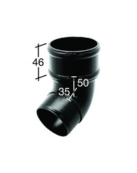 Marley Alutec Evolve circular aluminium downpipe top bend RT232