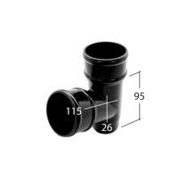 Marley Alutec Evolve circular aluminium downpipe branch RT242