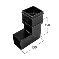 Marley Alutec Traditional square aluminium downpipe bend RSR320 RSR420 Marley Alutec Traditional square aluminium downpipe bend RSR320 RSR420