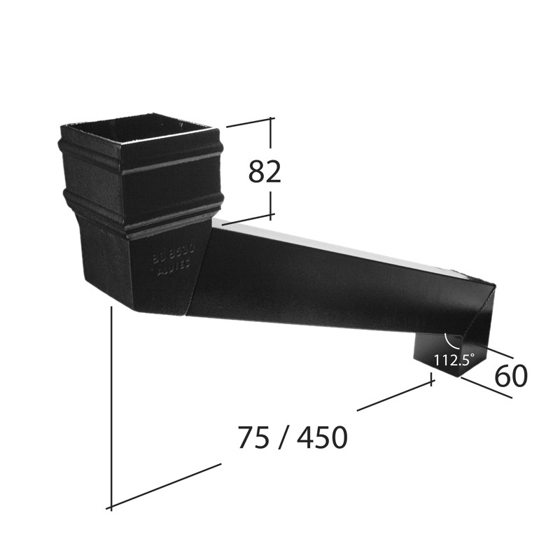 72mm Square Adjustable Eaves Offset 75mm to 450mm 72mm Square Adjustable Eaves Offset 75mm to 450mm