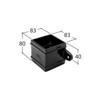 Marley Alutec Traditional rectangular aluminium downpipe pipe socket RSR120 Marley Alutec Traditional rectangular aluminium downpipe pipe socket RSR120