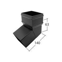 Marley Alutec Traditional rectangular aluminium downpipe bend RSR132