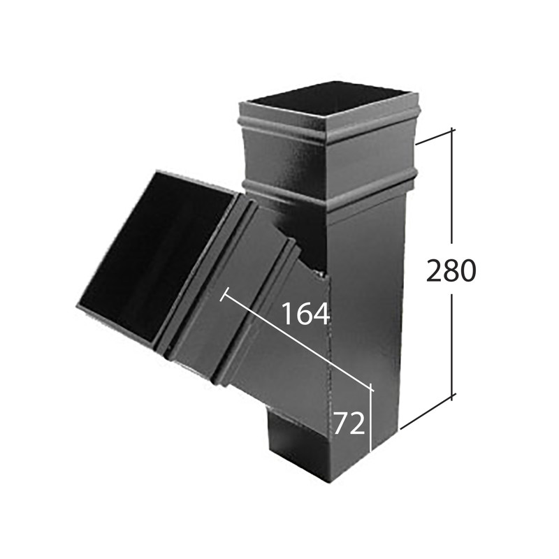 102x76mm Rectangle 135° Branch 102x76mm Rectangle 135° Branch