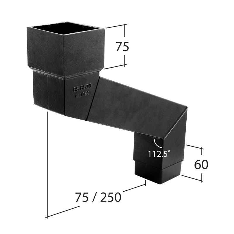 72mm Square Adjustable Eaves Offset adj 75mm to 250mm