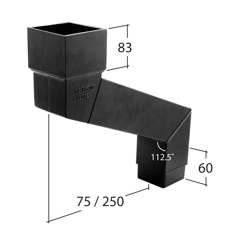 102x76mm Rectangle Adjustable Eaves Offset adj 75mm to 250mm