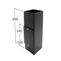 Marley Alutec Vandal Resistant square aluminium downpipe access pipe RVR360