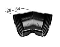 Marley Alutec Evolve Half Round aluminium gutter 135 degree angle GT537 Marley Alutec Evolve Half Round aluminium gutter 135 degree angle GT537