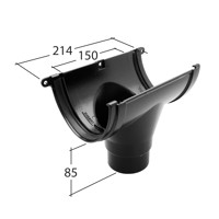 Marley Alutec Evolve Deepflow aluminium gutter outlet GE523 Marley Alutec Evolve Deepflow aluminium gutter outlet GE523