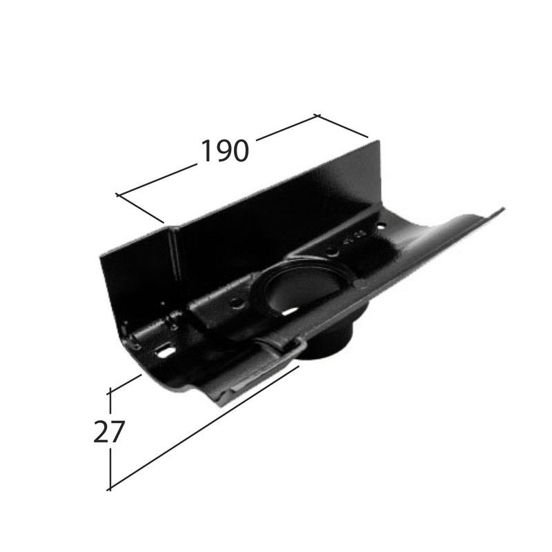 76mm⌀ Outlet 125mm