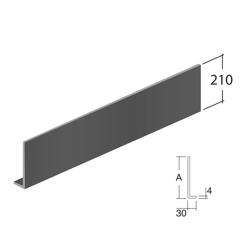 3m (30mm Return, 90° angle) 210mm height