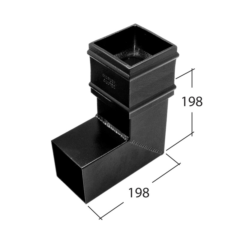 102mm Square 92.5° Bend 102mm Square 92.5° Bend