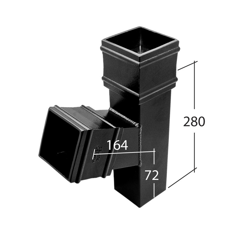 102mm Square 135° Branch