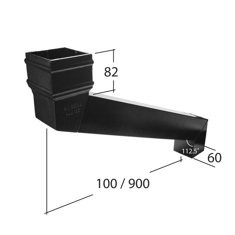 102mm Square Adjustable Eaves Offset to 900mm 102mm Square Adjustable Eaves Offset to 900mm