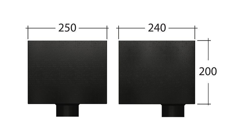 Traditional 102x102mm Square Standard Hopper Head