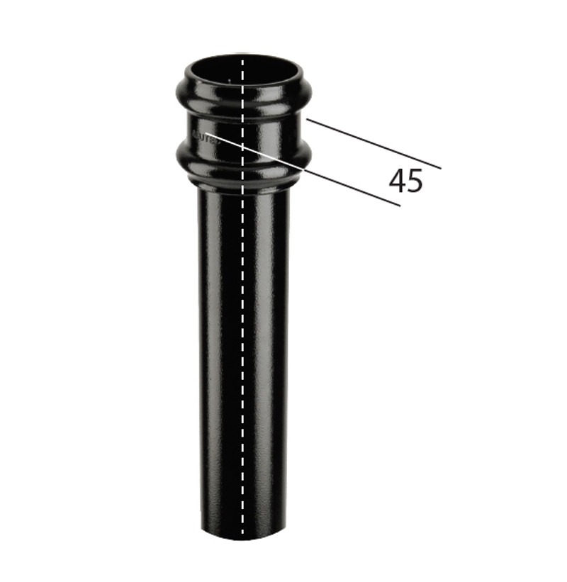 63mm Non Eared Downpipe 2m