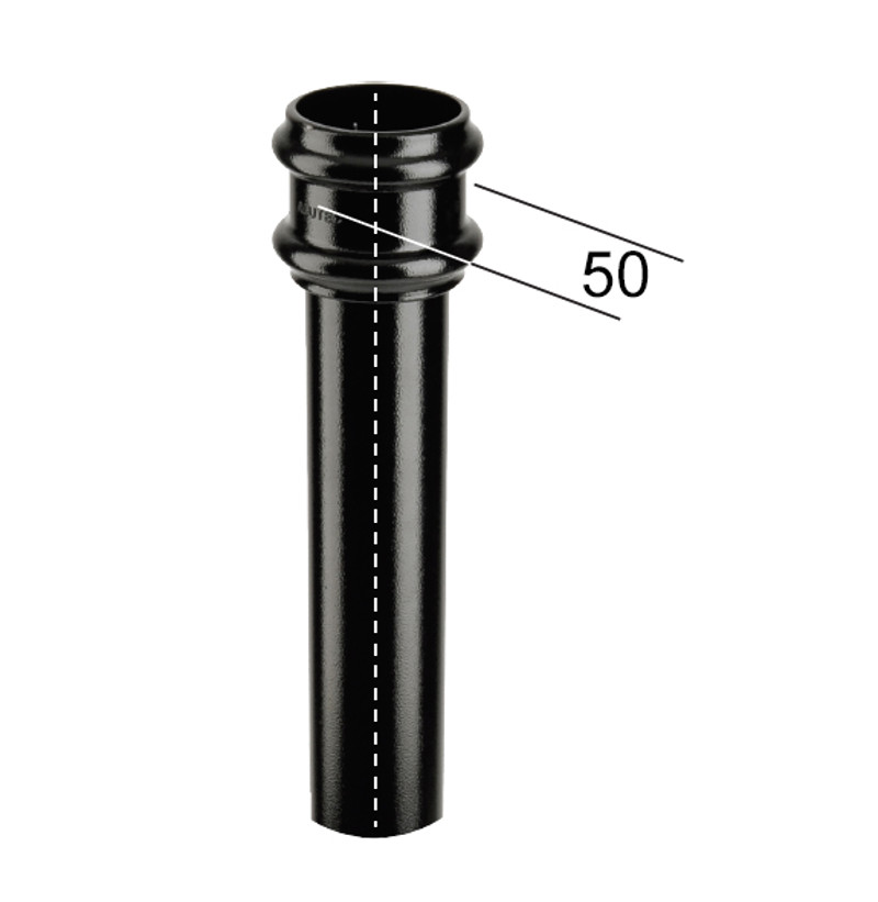 76mm Non Eared Downpipe 2m