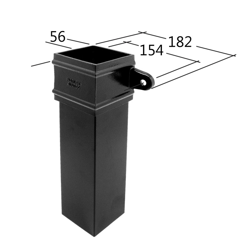 102mm Non-Eared Square Downpipe 3m