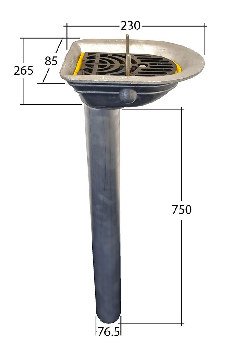 Balcony Outlet 76mm⌀ with Extended Spigot